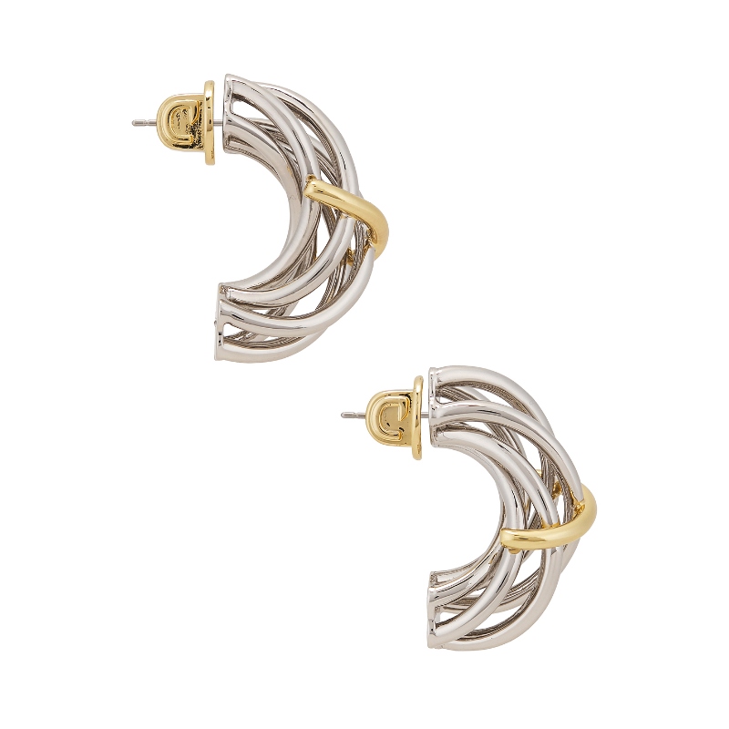 Demarson SLOANE 铆钉耳饰 金属金色REVOLVE小众新款 - 图0