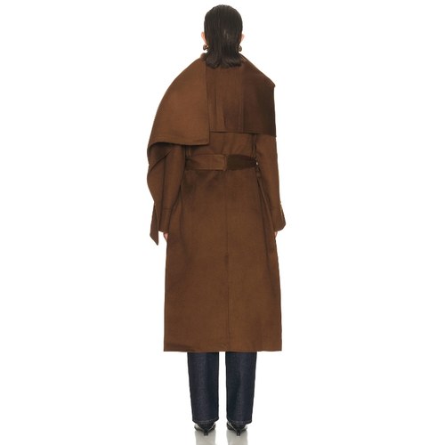 NICHOLAS CANDICE 大衣 巧克力色 老钱风REVOLVE小众新款 - 图3