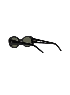 BRU Eyewear黑色太阳眼镜椭圆框窄框复古风墨镜早秋新品REVOLVE