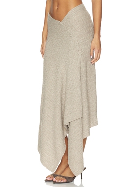 By Malene Birger Liza Scarf Skirt  灰色 秋冬新品REVOLVE