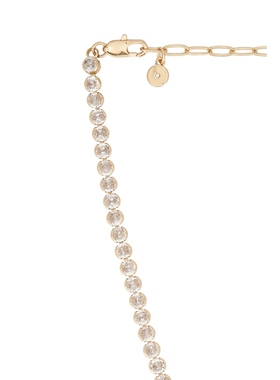 Ettika Pave Bow Tennis Necklace 金属金色REVOLVE小众新款