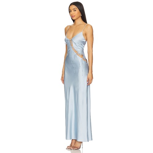 [冬季新品]LIONESS裙子蓝色性感风长裙时尚气质吊带连衣裙REVOLVE - 图0