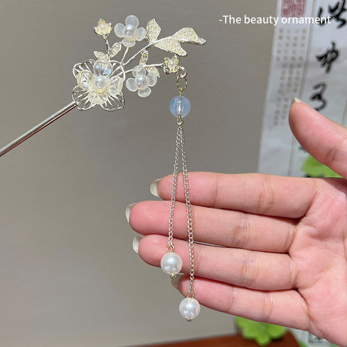 蝴蝶气质古风步摇发簪汉服古装头饰高级感发钗女中式盘发流苏簪子 - 图2