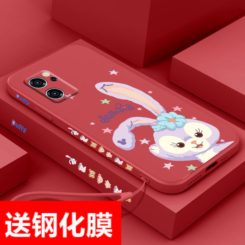 送钢化膜opporeno7手机壳r17软壳7se星黛露7pro液态硅胶r15女r11s/r9plus/6pro+/5pro+4se/3pro/2z/reno/ace2 - 图1