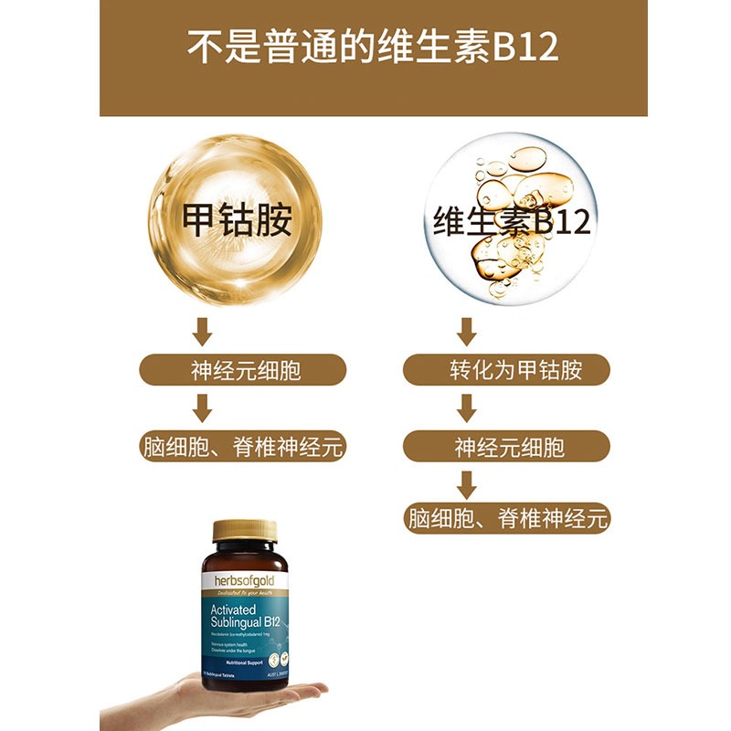 【自营】甲钴胺营养神经药物进口b族维生素b12甲钴胺营养大脑神经