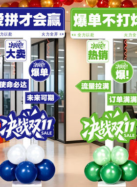 双十一公司氛围布置励志kt板装饰