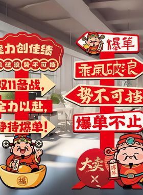 双十一KT板氛围装饰电商公司布置