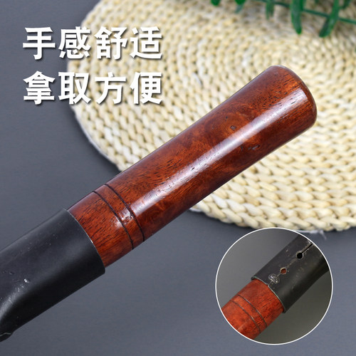章丘老式铁锅实木木柄炒锅家用长隔热防烫通用锅把手木头长锅柄 - 图2