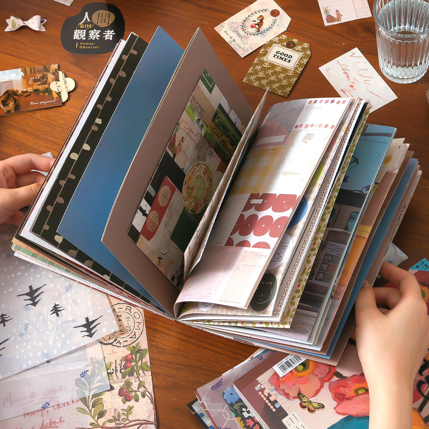 灵感时刻系列素材本64张入 文艺复古日历素材纸手帐装饰打底贴纸,淘宝优惠券,粉丝福利购,淘宝优惠卷