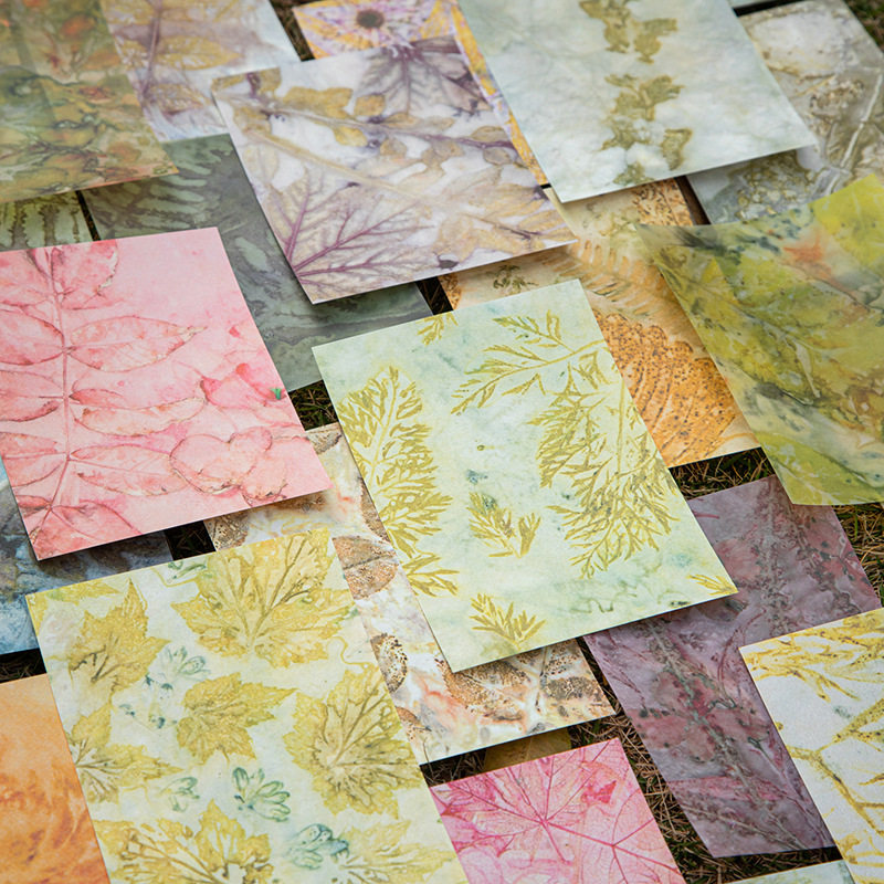 植染系列无粘性素材本20张入 复古植物主题手帐diy打底装饰背景纸,淘宝优惠券,粉丝福利购,淘宝优惠卷