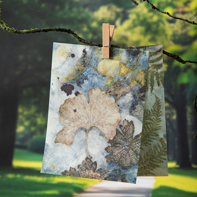 植染系列无粘性素材本20张入 复古植物主题手帐diy打底装饰背景纸,淘宝优惠券,粉丝福利购,淘宝优惠卷