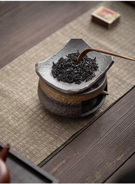 粗陶复古壁炉香薰炉蜡烛温茶