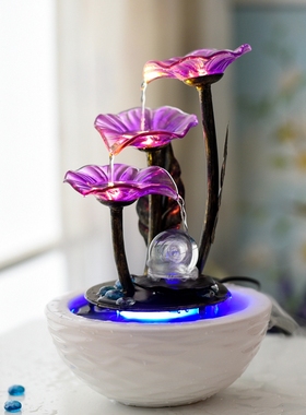 点道电视柜喷泉生日礼物水晶球