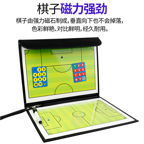 便捷折叠式足球战术板裁判教练用品装备磁性吸可擦写指挥板讲解板 - 图0