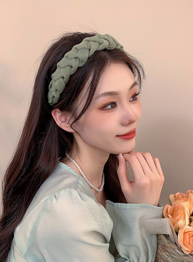 网纱麻花辫发箍高颅顶发卡