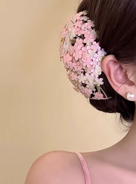明媚黄色仿真花朵发簪女新中式