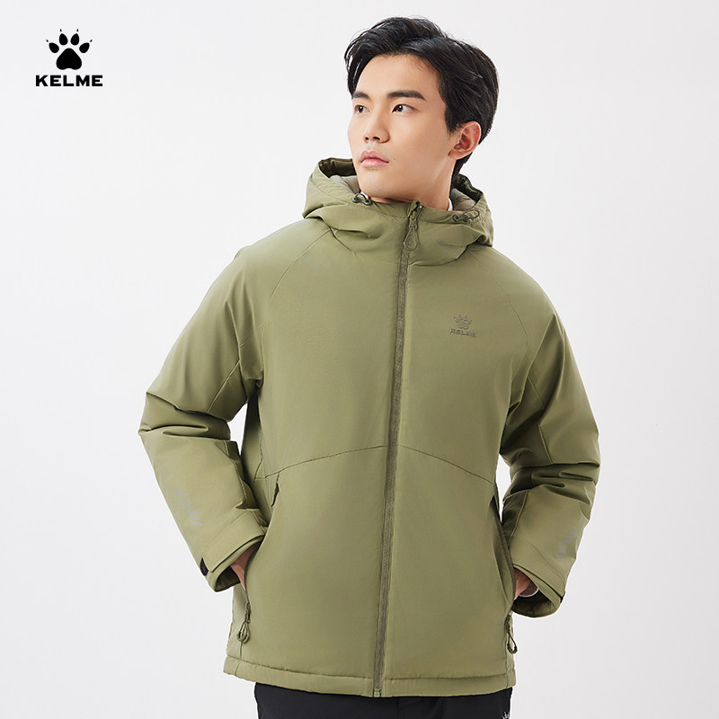 KELME/卡尔美运动棉衣男秋冬季短款连帽棉服户外训练保暖外套棉袄,淘宝优惠券,粉丝福利购,淘宝优惠卷