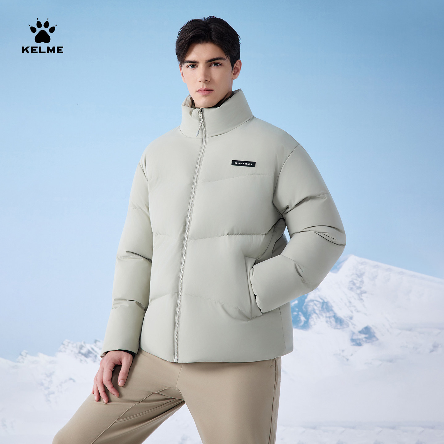 卡尔美保暖运动棉衣男冬季新款加厚体育生训练服外套仿羽绒棉大衣,淘宝优惠券,粉丝福利购,淘宝优惠卷