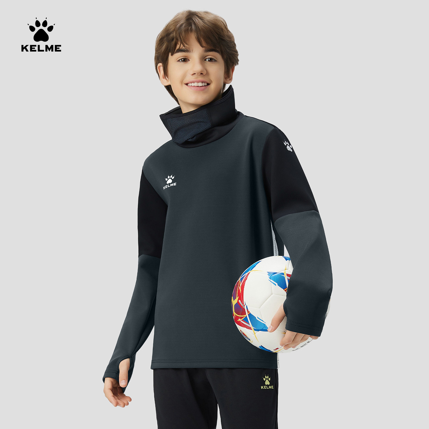 KELME卡尔美足球训练服男春秋季体育生面罩款运动卫衣跑步长袖T恤,淘宝优惠券,粉丝福利购,淘宝优惠卷