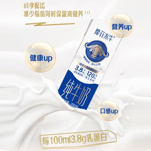 来思尔摩菲水牛纯牛奶200mL*10盒学生儿童营养早餐生牛乳牛奶整箱 - 图3