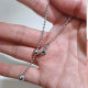 Adjustable sterling silver necklace women's diamond chain