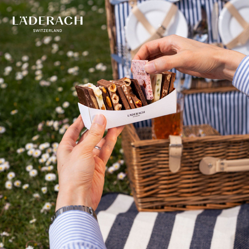 莱德拉laderach小帆船坚果巧克力伴手礼送女友生日礼物办公室零食