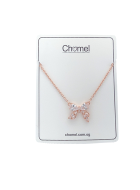 Chomel闪耀甜美蝴蝶结吊坠项链