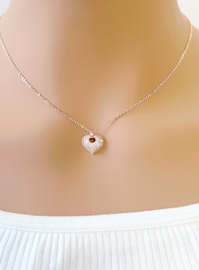 Chomel璀璨锆石浪漫心动爱心项链