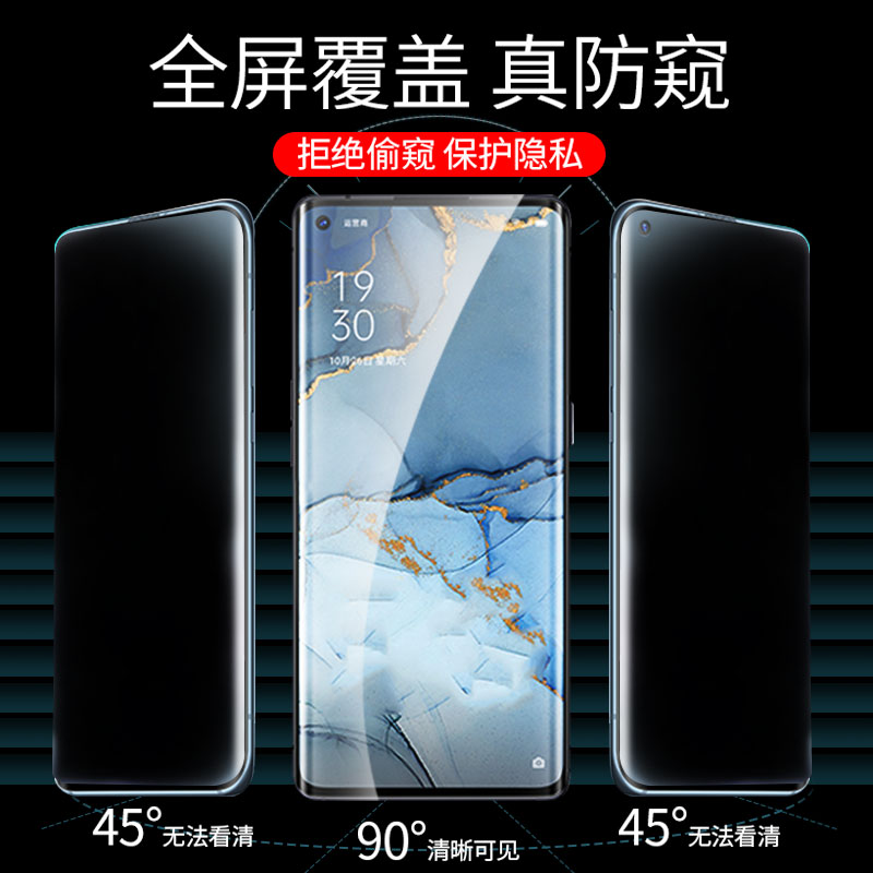 适用opporeno6防窥手机膜reno6pro十钢化水凝膜oppo6por+抗蓝光opreno65g软膜oppireno6曲屏opop新款ooporeno - 图0