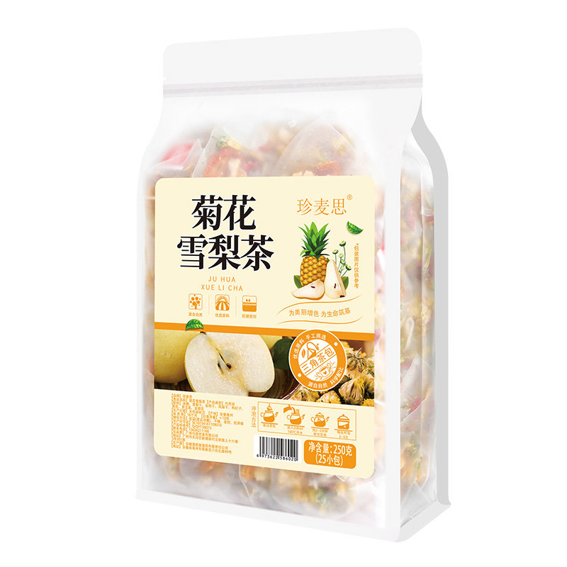 菊花雪梨茶水果茶包凤梨金桔干润喉 珍麦思代用/花草茶