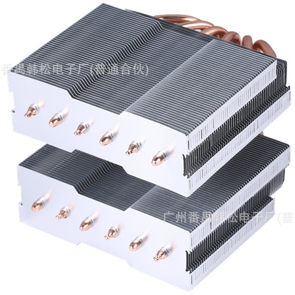 大功率CPU散热器COB摄影灯 LED舞台灯光散热器设备12CM纯铜双塔 - 图0
