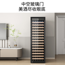 DWD Thermostatic Wet Red Wine Cabinet Home Compressor Double Warm Red Wine Fridge Tea Iced Bar Storage Refrigerated Cabinet With Lock
