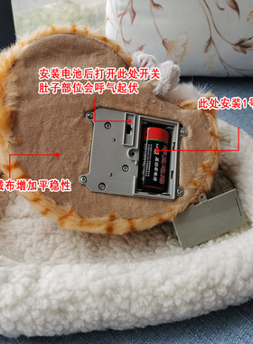 会呼吸的猫仿真猫模型摆件毛绒睡狗家居装饰品摆件摄影道具