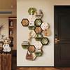 Solid wood entrance door hole board storage rack