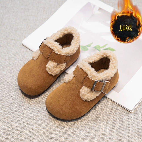 Детская обувь, флисовые удерживающие тепло детские туфли, мягкая подошва