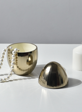 金属首饰盒储物罐子收纳盒轻奢