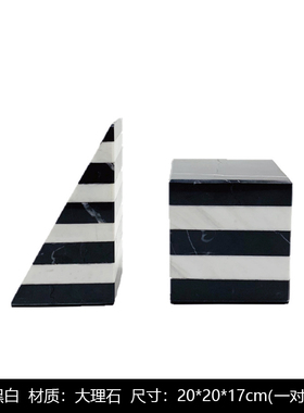 轻奢风大理石正方形几何装饰品