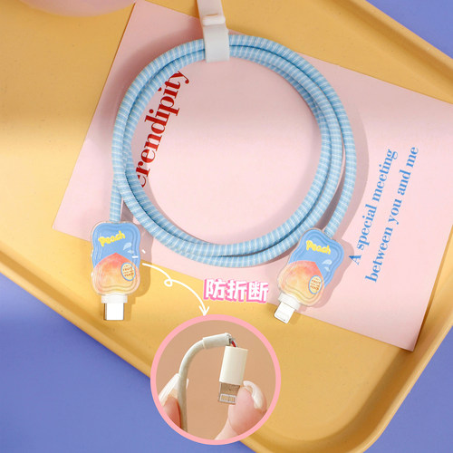 适用苹果Macbook笔记本数据线保护套iPhone30w/35w双口充电器快充 - 图2