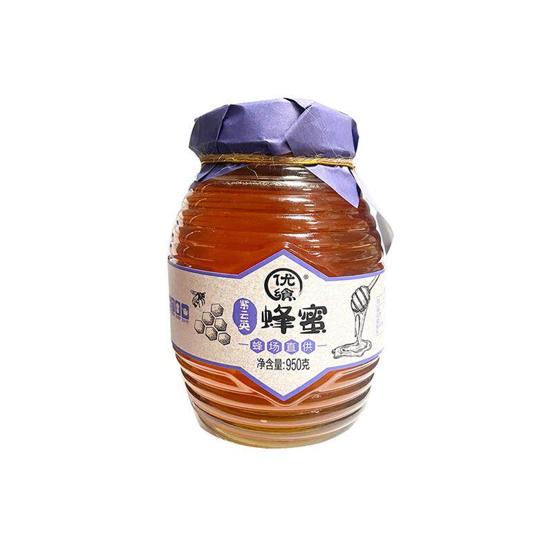 直供优飨500g蜂蜜紫云英百花土蜂蜜营养早餐玻璃瓶零食小吃食品临