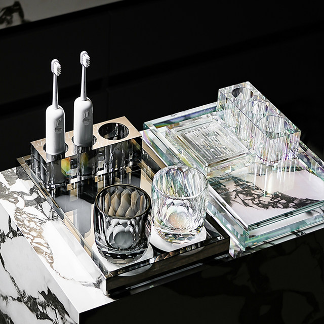 Crystal toothbrush storage rack teeth cup storage set