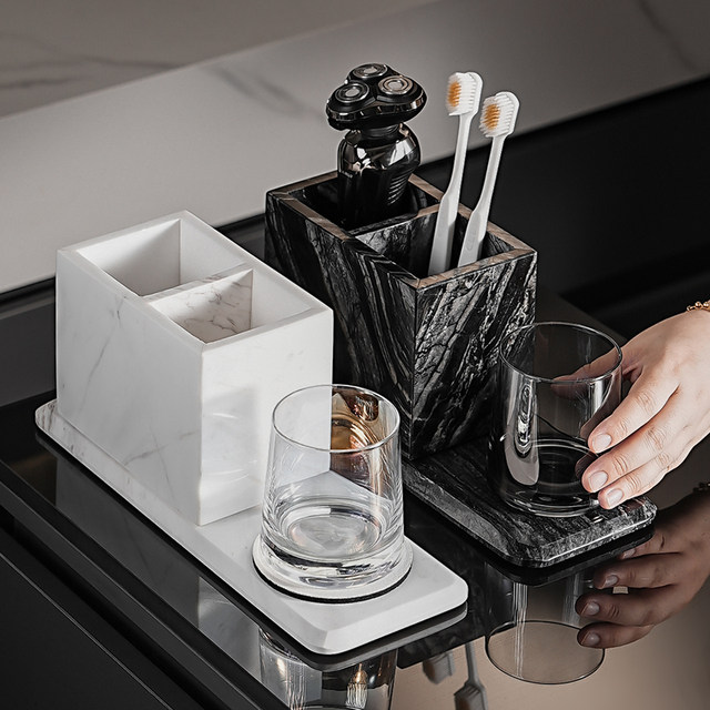 Toilet countertop storage single toothpaste toothbrush holder