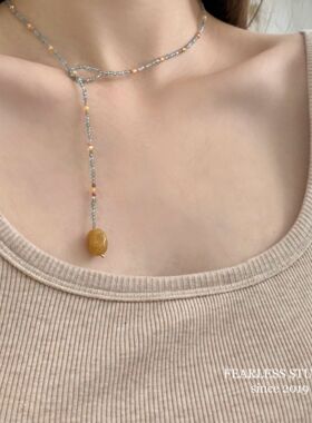 FEARLESS 新中式串珠项链小众设计复古锁骨链女气质颈链