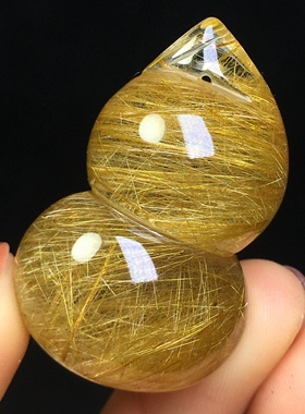 巴西天然金发晶顺发吊坠男女同款