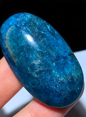 天然蓝磷灰水滴形吊坠男女款饰品