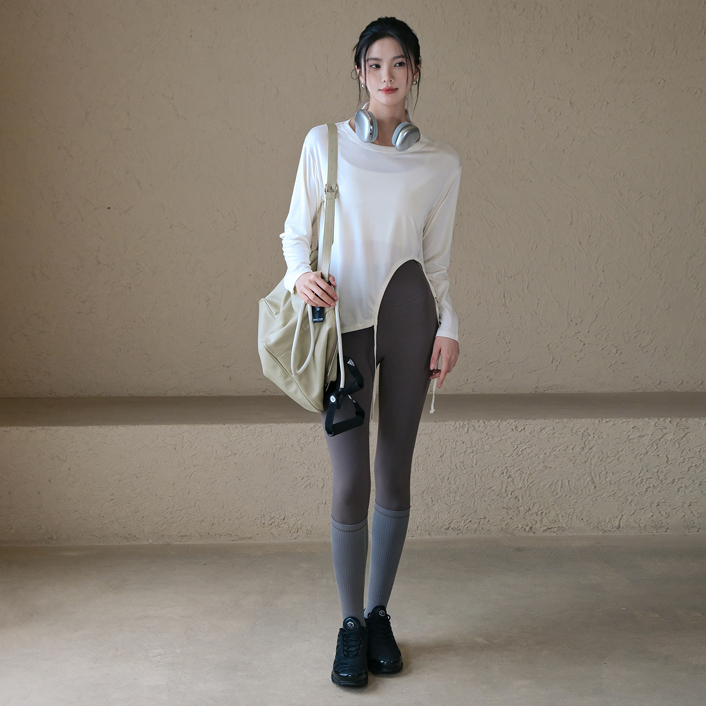 Ackdcs宽松运动长袖女秋季瑜伽罩衫高级感普拉提健身T恤跑步上衣,淘宝优惠券,粉丝福利购,淘宝优惠卷