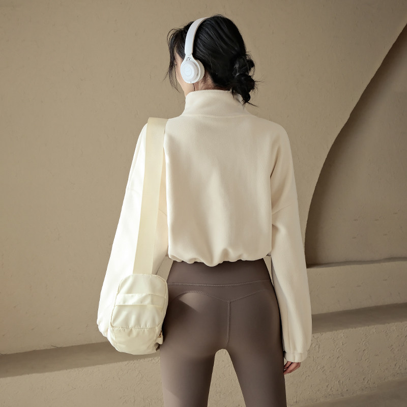 Ackdcs加厚运动外套女秋冬新款保暖双面绒瑜伽服时尚健身长袖上衣,淘宝优惠券,粉丝福利购,淘宝优惠卷