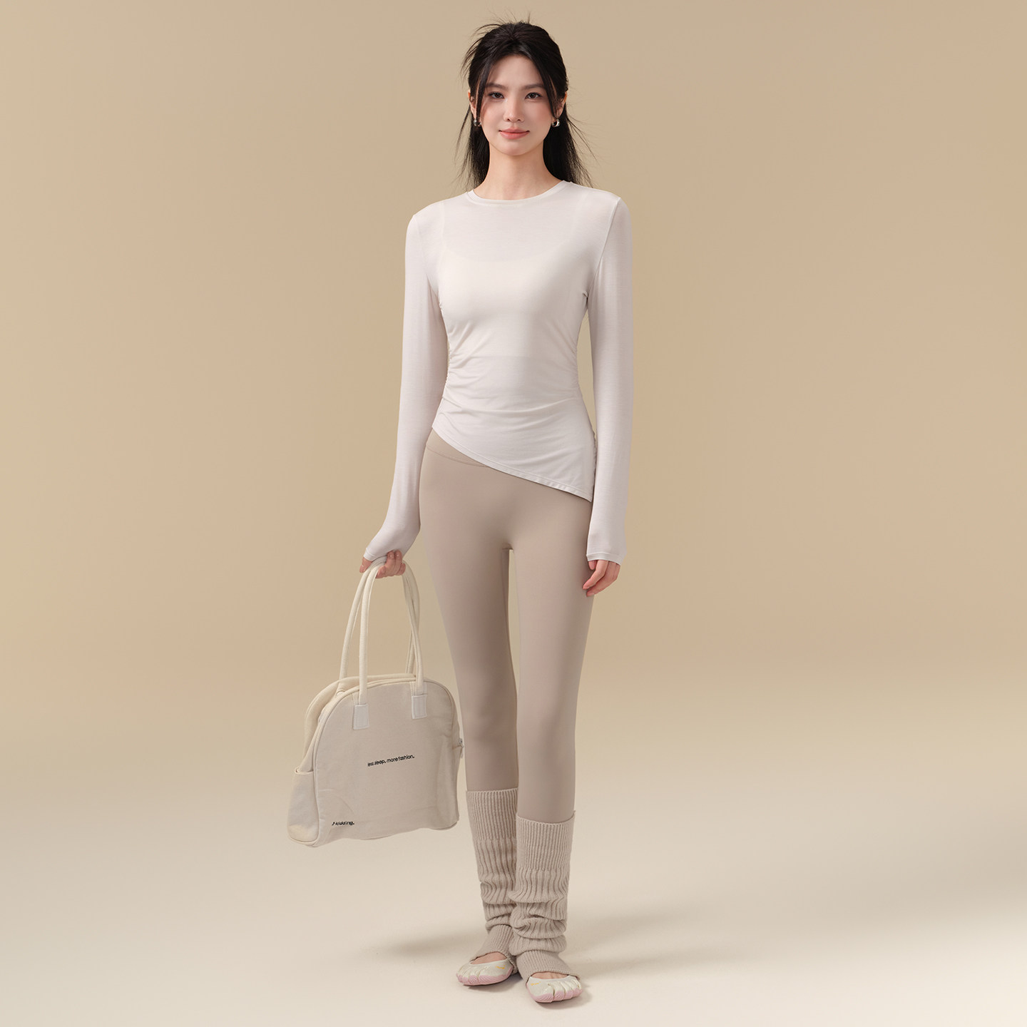 Ackdcs裸感瑜伽T恤女新款修身显瘦运动长袖专业普拉提训练健身衣,淘宝优惠券,粉丝福利购,淘宝优惠卷