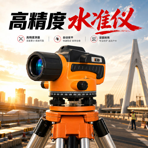 水准仪全套高精度32倍工程测量自动安平建筑标高测绘工地超平仪器 - 图0