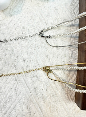 学生日常珍珠项链叠戴