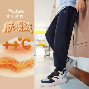 安踏童装男童加绒裤子卫裤